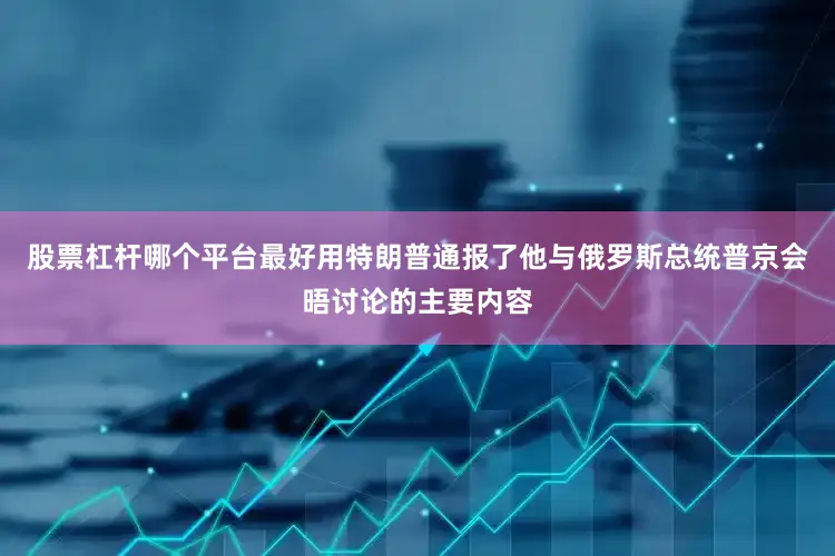 股票杠杆哪个平台最好用特朗普通报了他与俄罗斯总统普京会晤讨论的主要内容